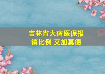 吉林省大病医保报销比例 艾加莫德